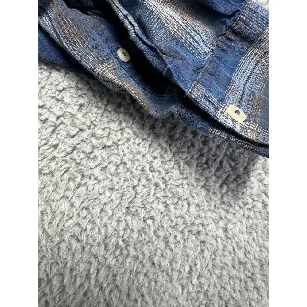 Levis Red Tab‎ Shirt Men Medium Button Up Plaid Long Sleeve Western